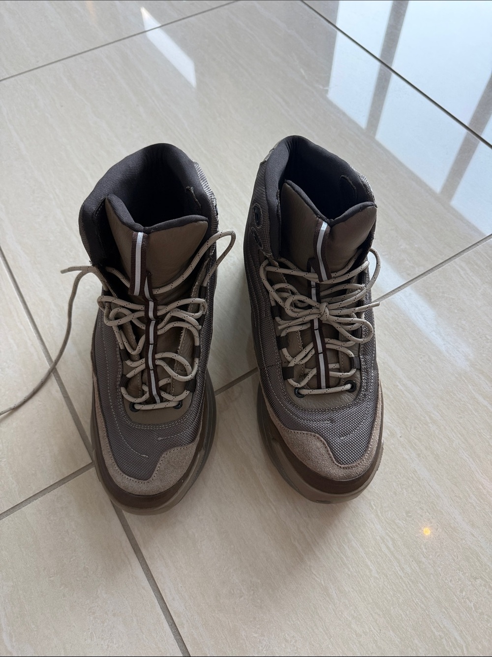 Represent Men's Brown High-Top Sneakers